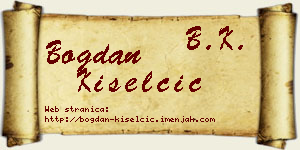 Bogdan Kiselčić vizit kartica